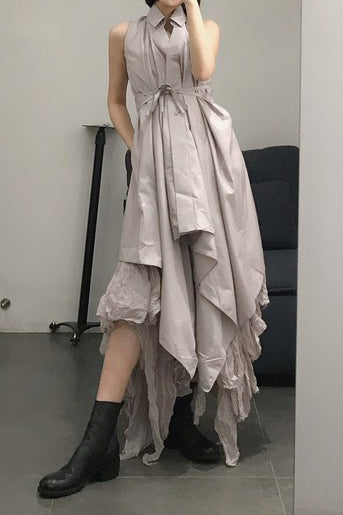 marc le bihan irregular shirt 2621 TAUPE